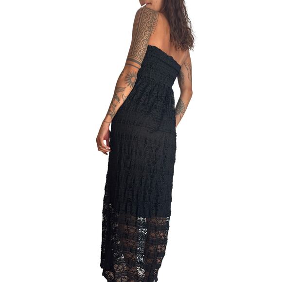 Black Lace Maxi Dress - Picture 2 of 3